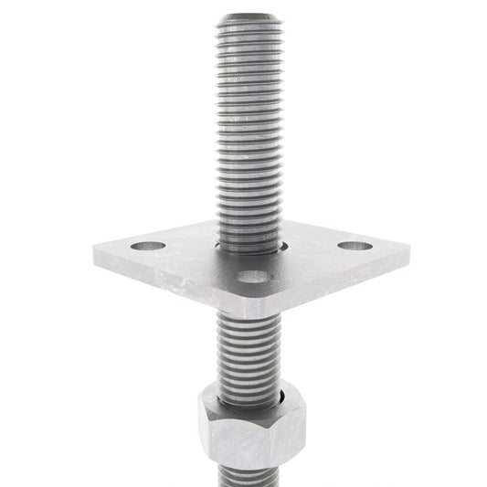 Stolpfot justerbar med platta, lös mutter